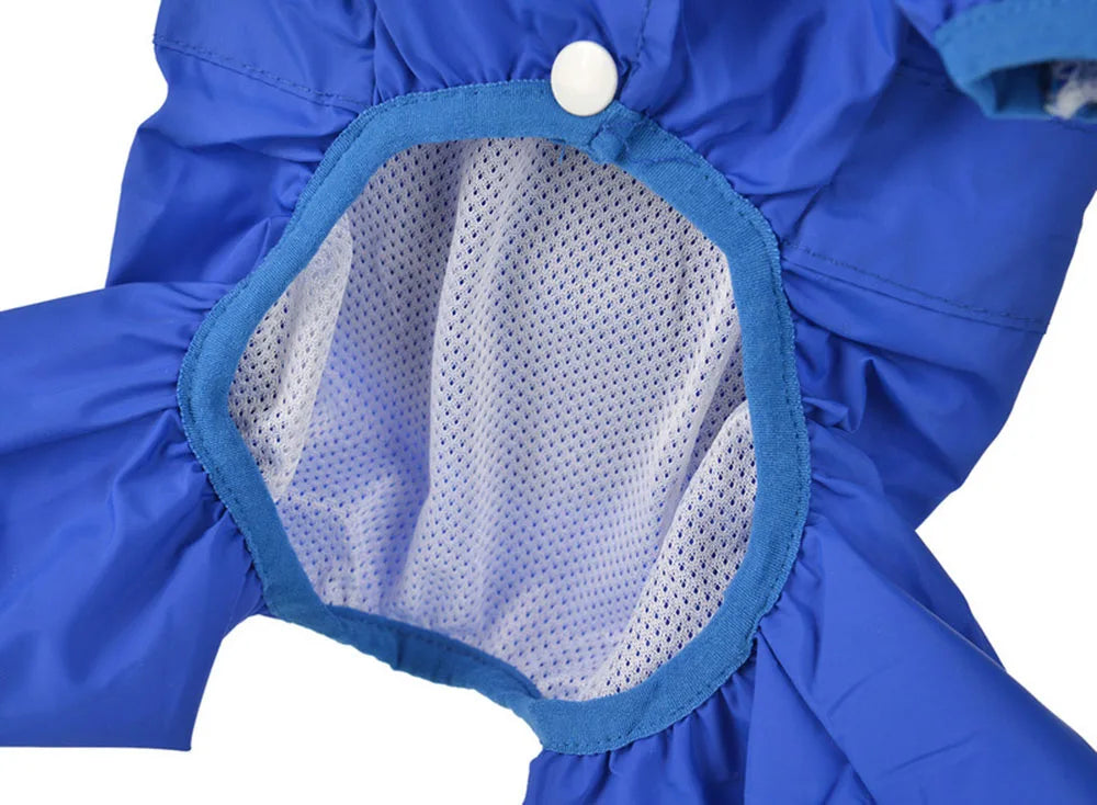 Dogs Raincoat Adjustable Puppy Dog Raincoat Waterproof 4 Legs Raincoat for Small Dogs Outdoor Pet Poncho with Reflective Strap