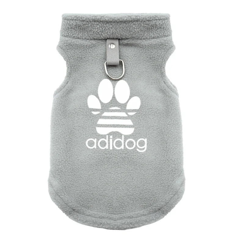 Soft Fleece Dog Clothes for Small Dogs Pull Ring Design Spring Autumn Winter Warm Pet  Pullover French Bulldog Jacket Pug Coats