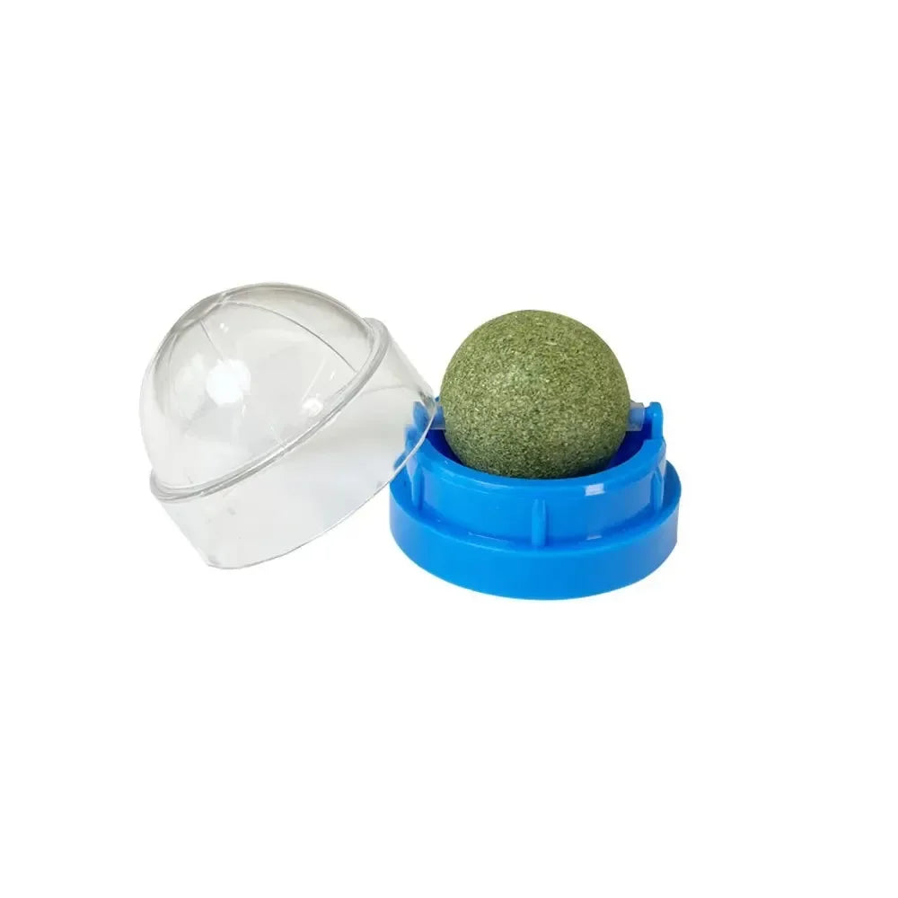 Natural Catnip Cats Wall Stick-on Ball Toy Scratchers Treats Healthy Natural Removes Balls to Promote Digestion Cat Grass Snack
