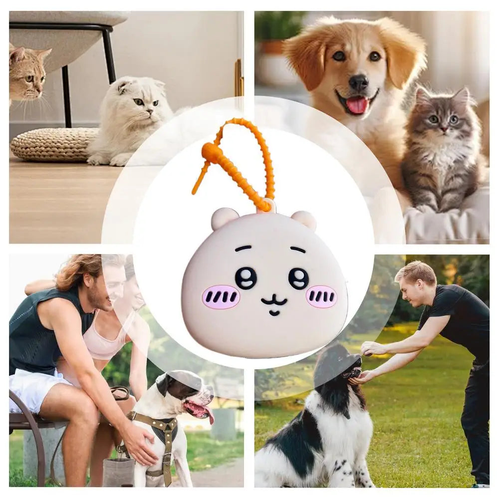 Zippered Dog Food Container Cartoon Silicone Dog Food Bag Cute Pet Snack Pouch Multipurpose Puppy Food Bag For Cookies Dry Meat