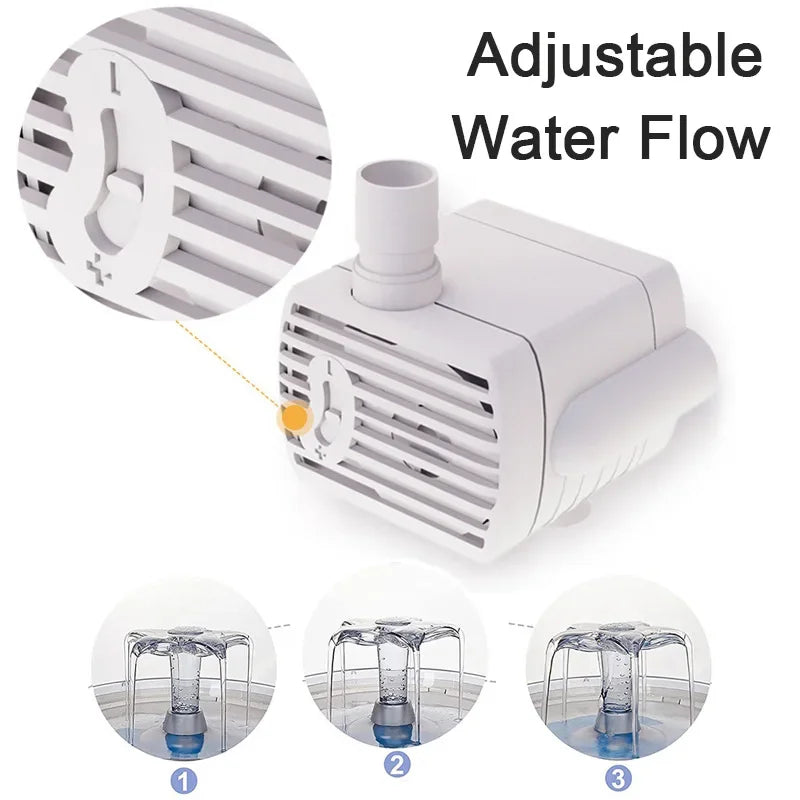 Water Pump Pet Cat Water Dispenser Anti Dry Burning Motor Cat Flower Water Dispenser Water Dispenser Fish Tank Submersible Pump