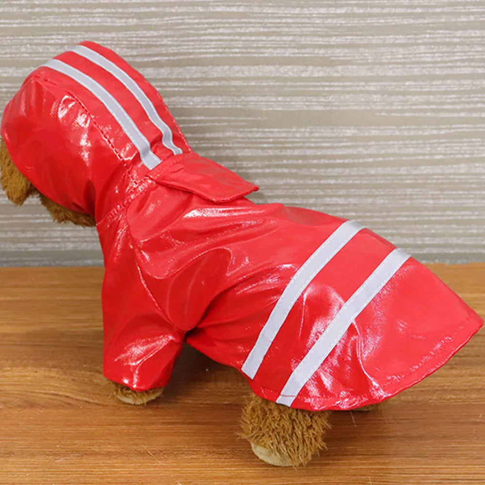 Dog Raincoat Waterproof Puppy Rain Jacket Outdoor Reflective Doggy Raincoat for Small Dogs Cats Pug Poncho Rainwear Pet Clothing