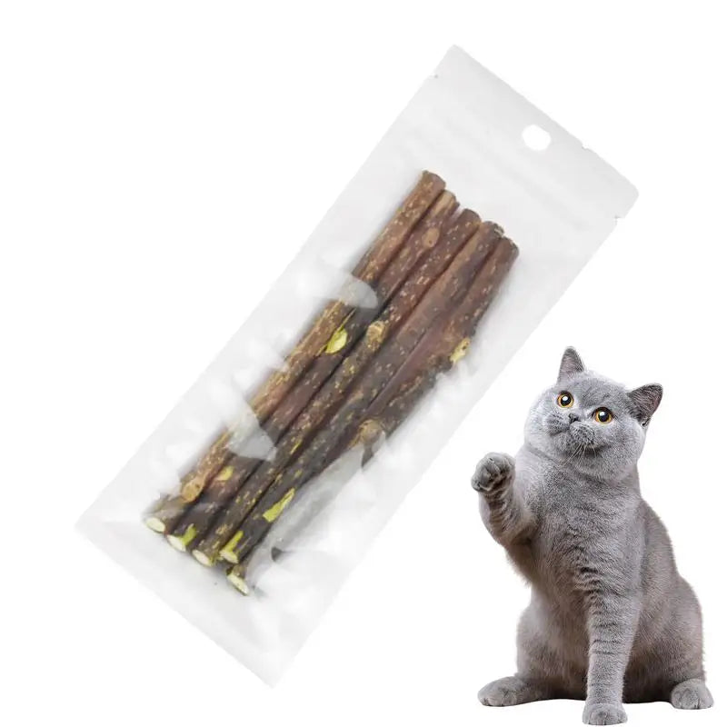 5Pcs Natural Cat Catnip Teeth Molar Stick Pet Cat Snacks Cleaning Teeth Tools Cat Treat Toys Increase Appetite