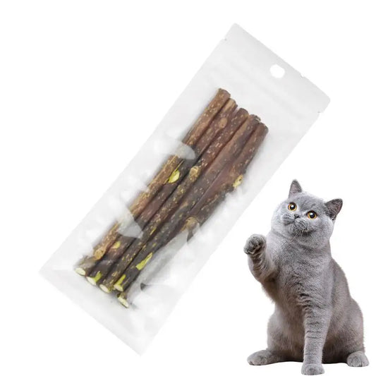 5Pcs Natural Cat Catnip Teeth Molar Stick Pet Cat Snacks Cleaning Teeth Tools Cat Treat Toys Increase Appetite