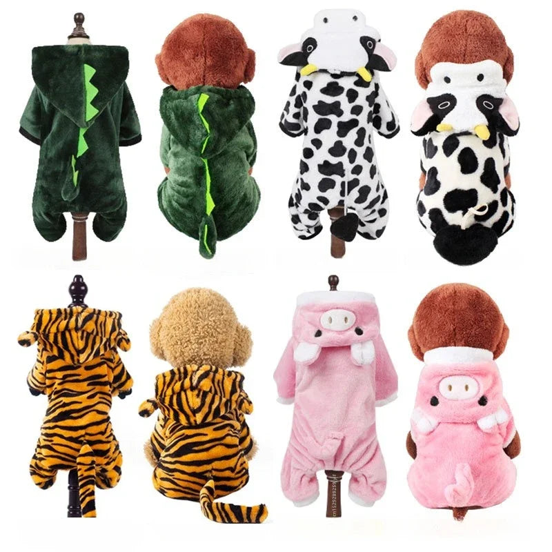 Dog Clothes Warm Fleece Pet Dogs Hoodie Dog Clothes for Small Dogs Winter Pet Clothing Puppy Cat Costume French Chihuahua Jacket