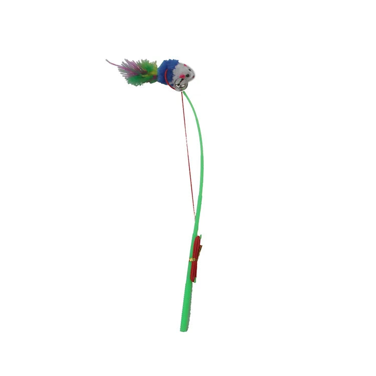 Cat Toy Cat Teaser Sticks Fishing Rod Mouse Funny Cat Stick Bell Funny Cat Toy Cat Interactive Cat Cat Supplies