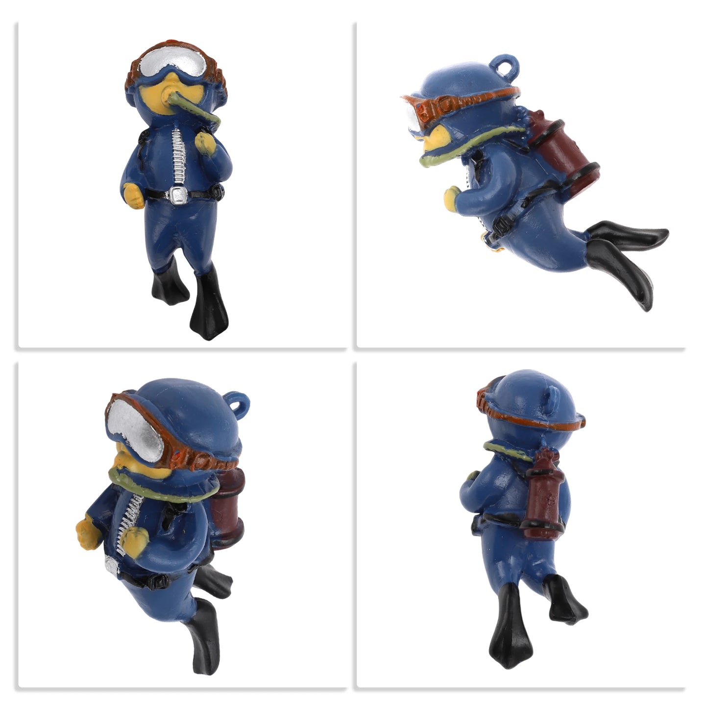 UXCELL Mini Diver Aquarium Decorations Floating Diver Aquarium Ornaments Cute Simulated Frogman Figurines Fish Tank Decor