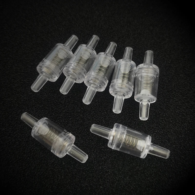 5/10pcs Aquarium Air Pump Check Valve 5 X One Way Non-Return Check Valve with Spring Aquarium Fish Tank Accessories Co2 System