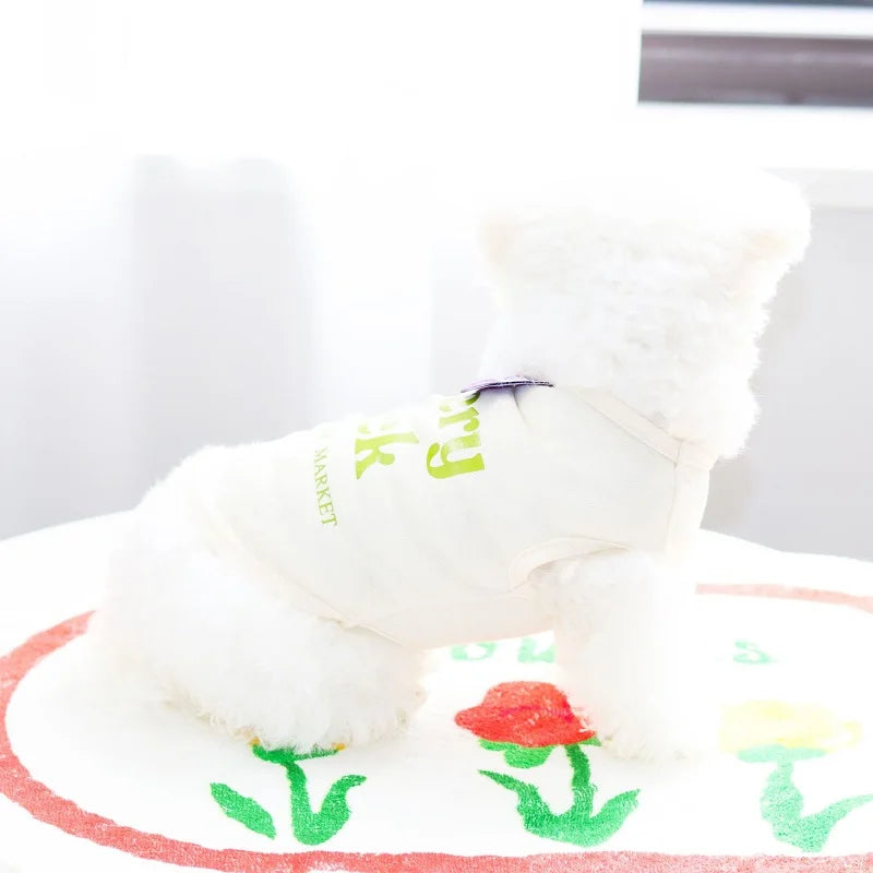 Summer Dog Vest Puppy Clothes for Small Dog Pet Solid Shirt Small Dogt Shirt Chihuahua Bichon Dog Undershirt Girls Dog Costume