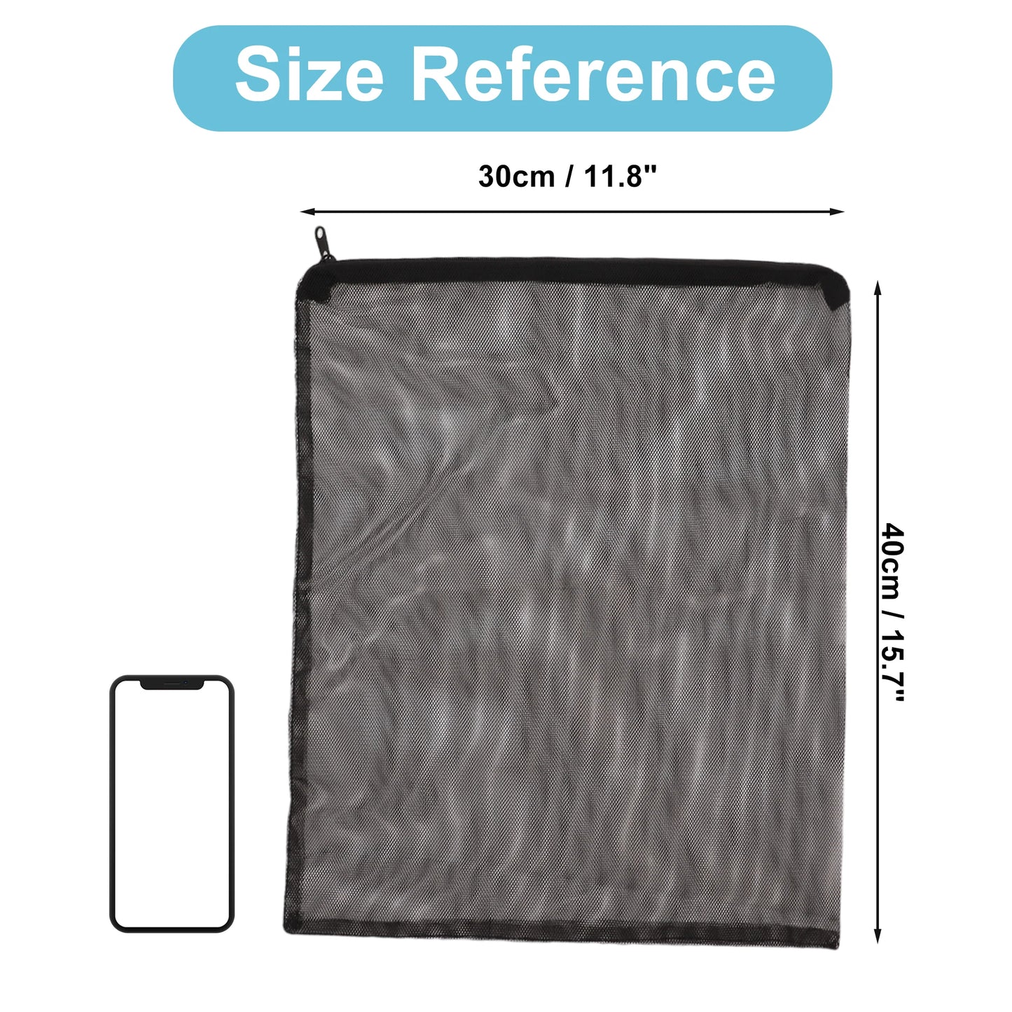 UXCELL Aquarium Filter Media Bags Fine Zipper Mesh Filter Bags for Fresh Saltwater Tanks Reusable Fish Tank Filter