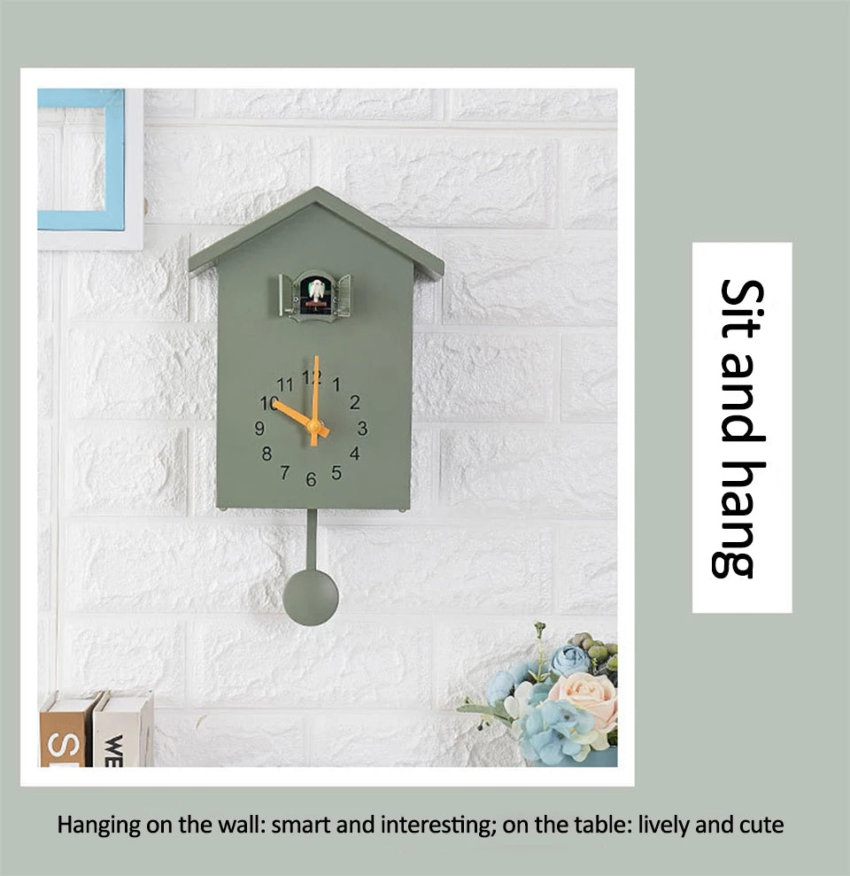 20x25cm Cuckoo Quartz Wall Clock Modern Bird Home Living Room Hanging Watch Horologe Clocks Timer Office Home Decoration Gifts