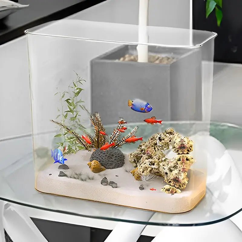 Small Aquarium Small Betta Aquarium Desktop Fish Tank Landscape Turtl Tank Fish Aquarium Tank Decorative Betta Tank For Home