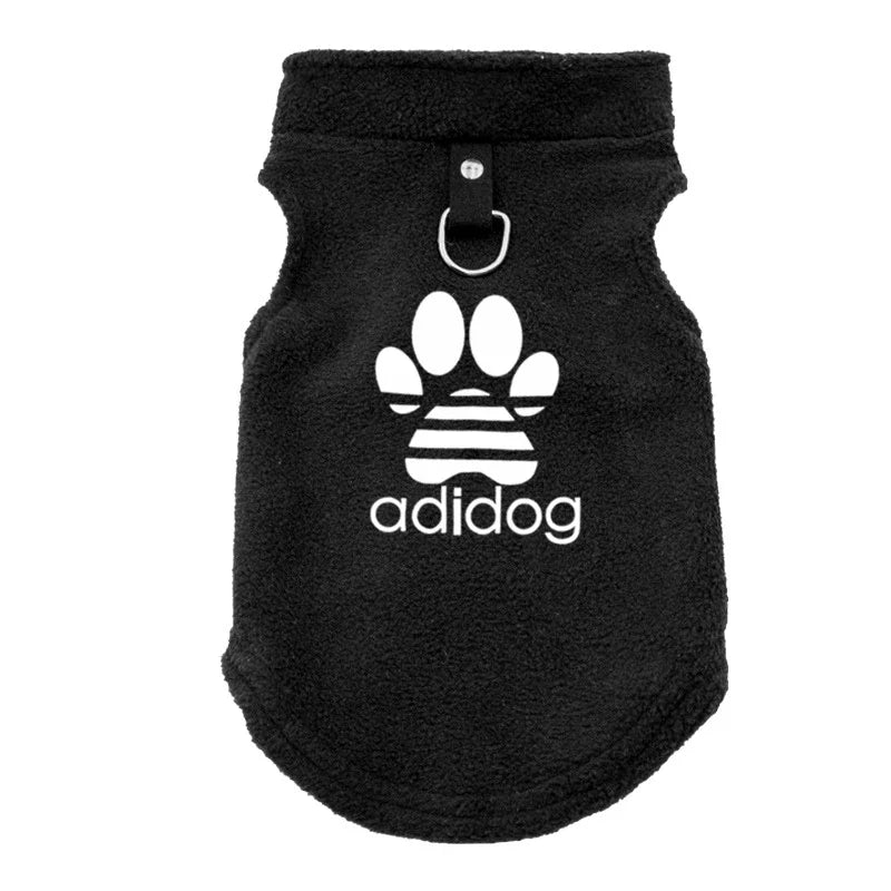 Soft Fleece Dog Clothes for Small Dogs Pull Ring Design Spring Autumn Winter Warm Pet  Pullover French Bulldog Jacket Pug Coats