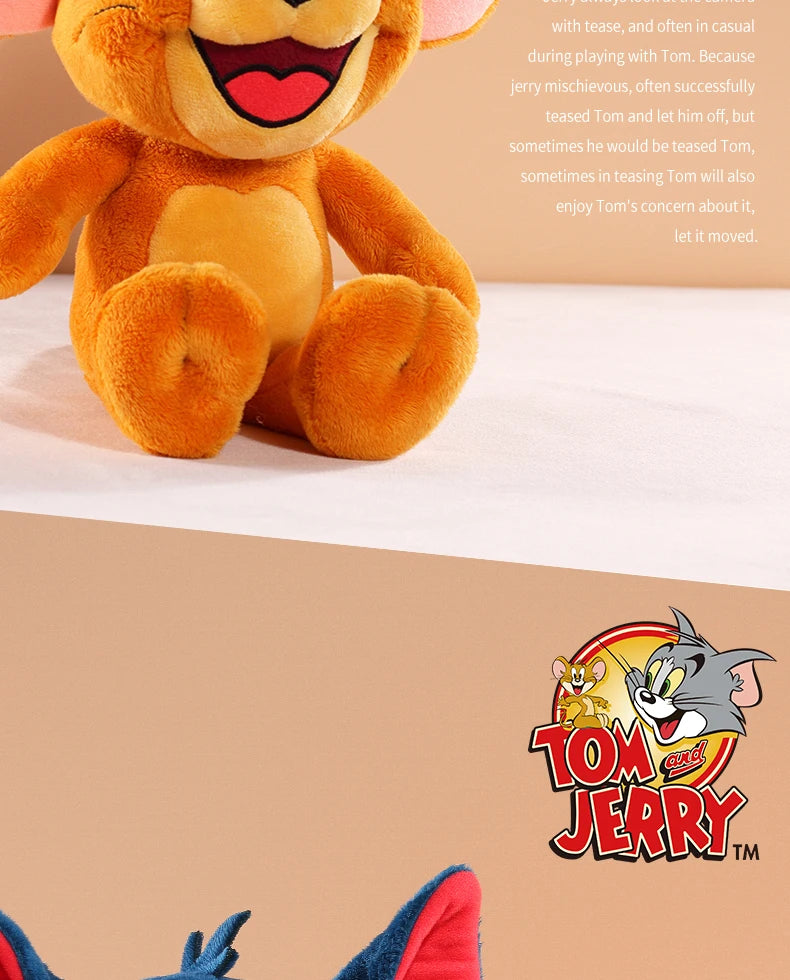 Tom And Jerry Plush Toy Cartoon Movie Cat Tuffy Nibbles Mouse Plushies Stuffed Animals Soap Action Figure Studio Doll Toys