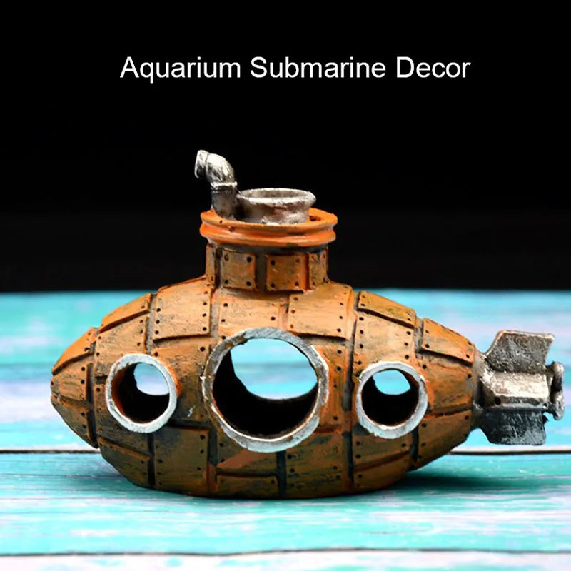 Artificial Aquarium Decoration Shelter Ornament Submarine Decor Resin Landscaping House for Fish Accessories for Aquarium Stuff