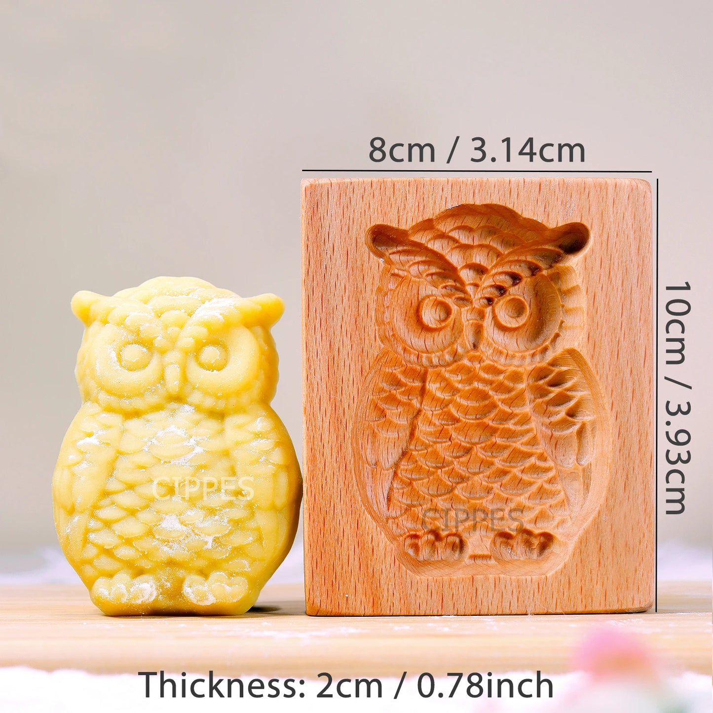 1PC Wood Cookie Mold, Animals Patterns, 3D Carved Embossed Biscuit Cutter Moulds, Fish, Bird, Bear, Sheep, Tiger, Horse, Squirre