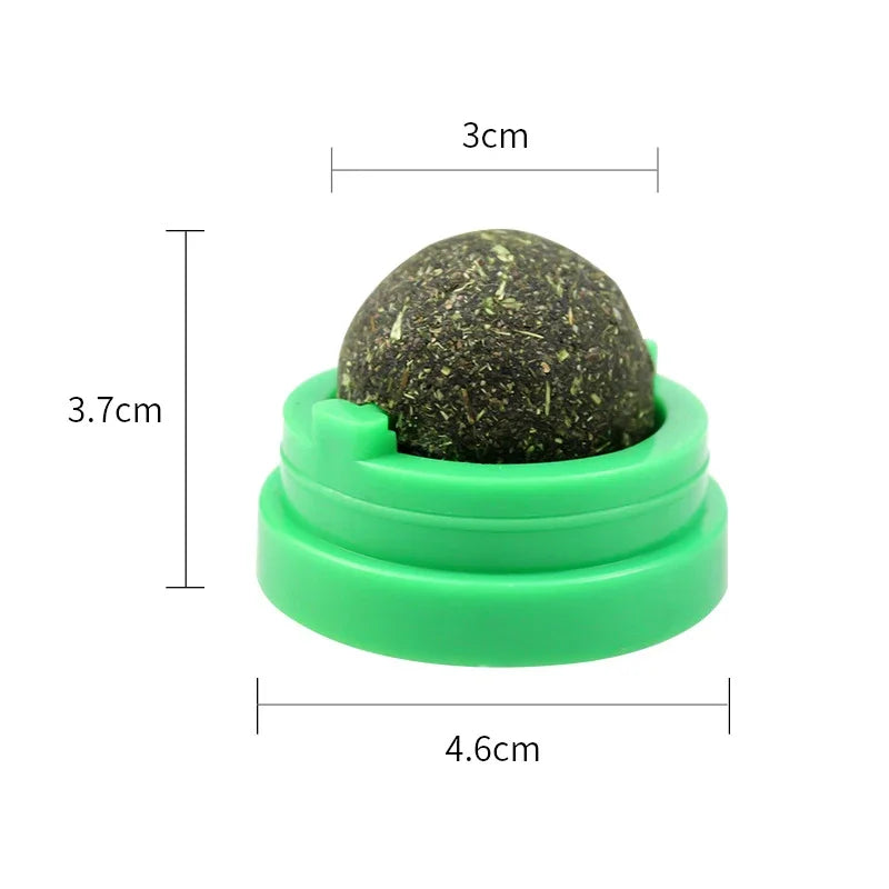 Natural Catnip Cats Wall Stick-on Ball Toy Scratchers Treats Healthy Natural Removes Balls to Promote Digestion Cat Grass Snack