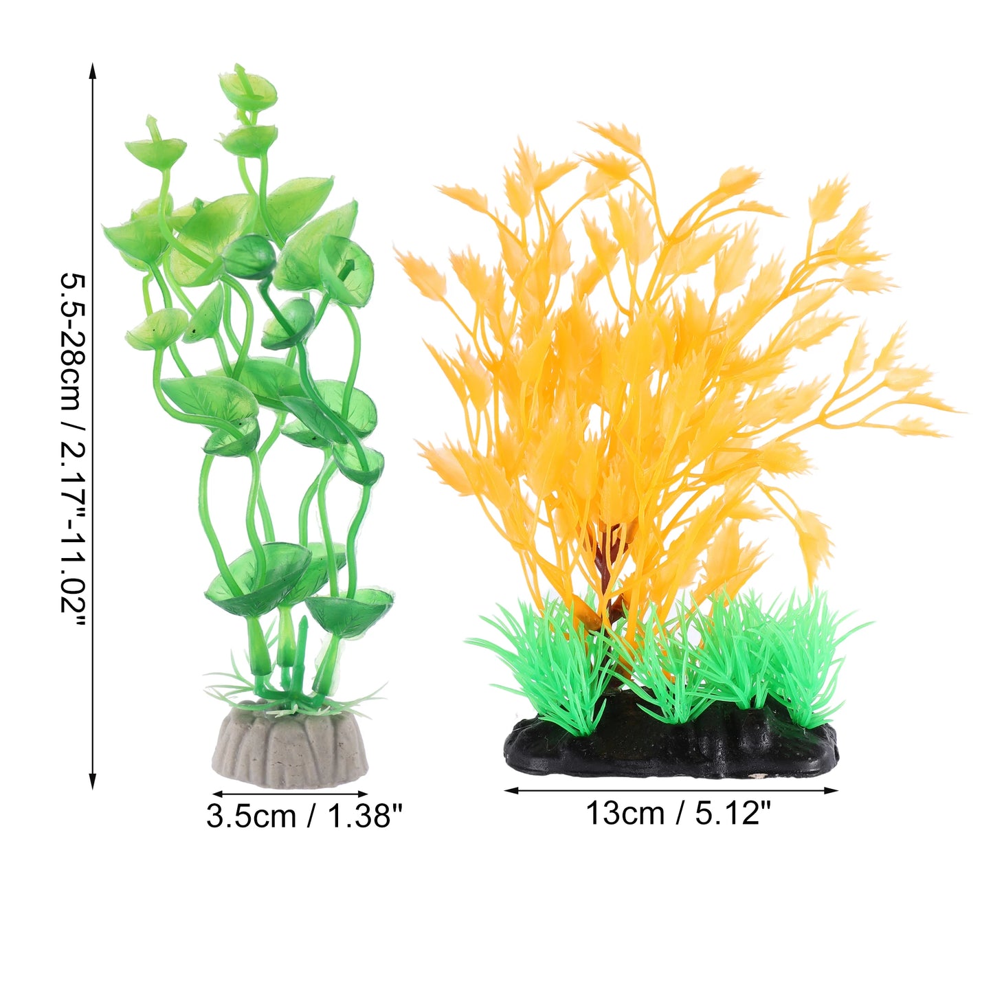 UXCELL 3/4/5/6/8/9 Pcs Artificial Aquarium Plants Grass Water Weeds Ornament Fish Tank Plant Flower Grass Decor Accessories
