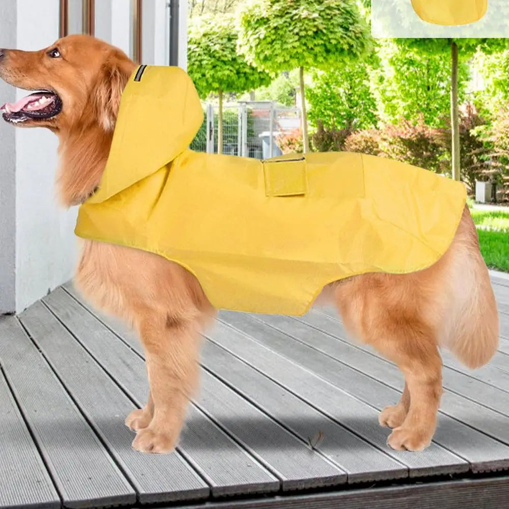 Pet Dog Rainwear Raincoat Dogs Pet Hooded Waterproof Jacket Clothes Rain Poncho Pet Clothes Jumpsuit Water Resistant Clothes