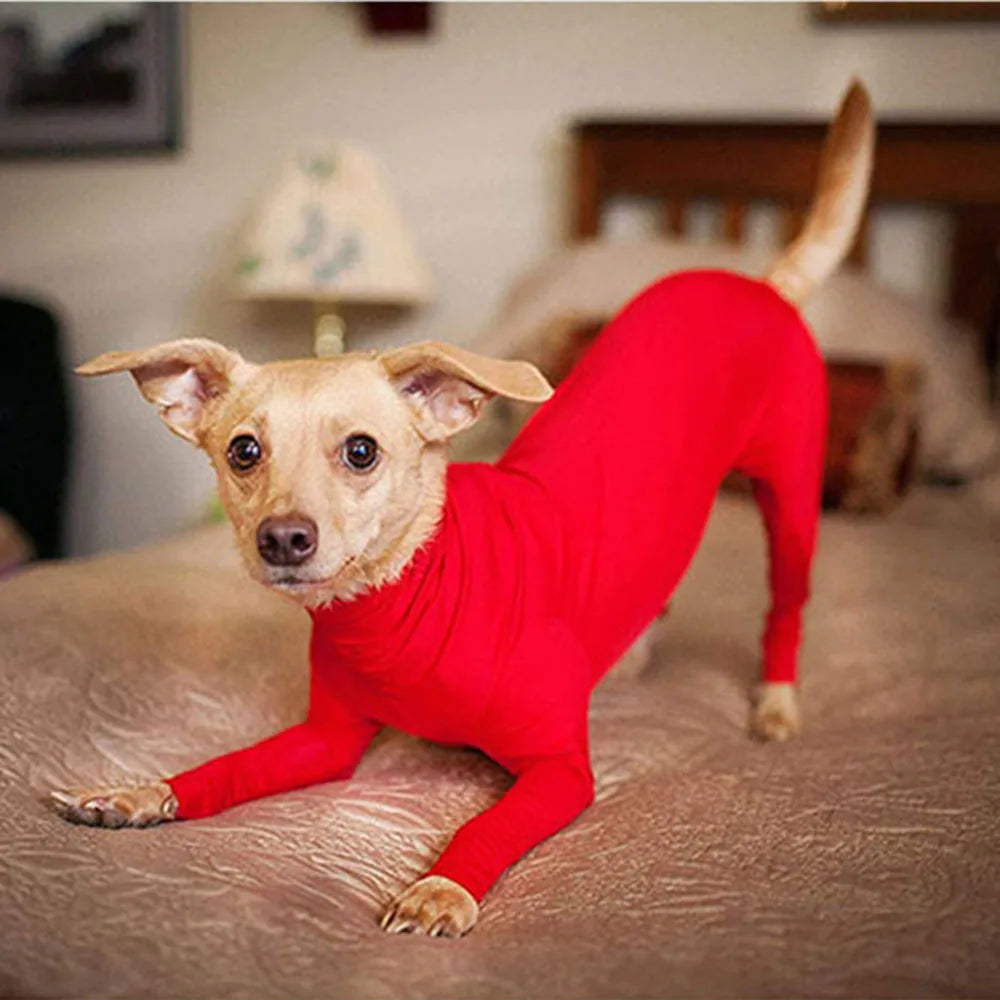 Dog Onesie Clothes Shedding of Dog Hair for Home Car Travel Anxiety Calming Shirt Surgery Recovery Body Jumpsuit for Large Dogs