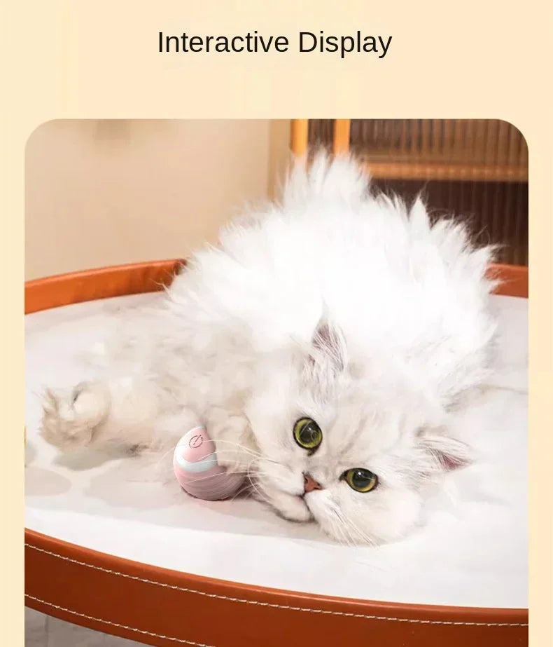 Funny Cat Ball Pet Toy Ball Gravity Rolling Ball Cat Self-Happiness Ball Bite-resistant and Boredom Relieving Automatic Rolling
