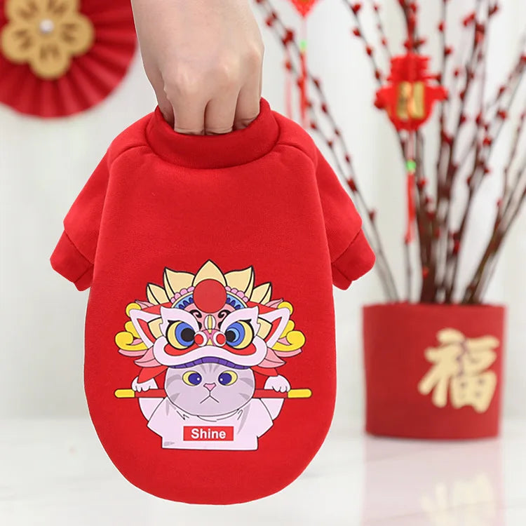 2023 New Dog Clothes Winter Warm Dog Clothes Christmas Tree Elk Dog Coat Puppy Clothing Hoodies For Small Dogs Yorkshire Outfit