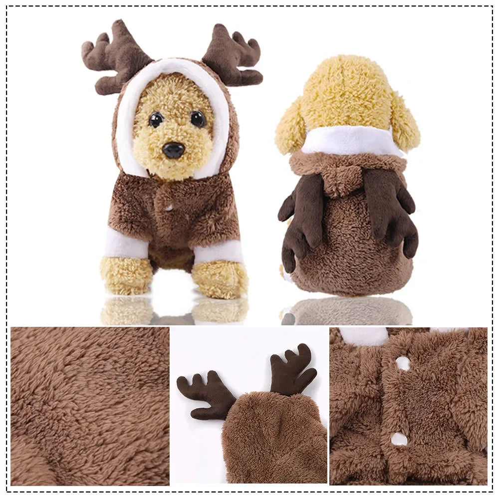 Christmas Pets Dressing Up Santa Funny Pet Clothes For Small Medium Large Dogs Winter Warm Dog Clothes Chihuahua Pug Yorkshire