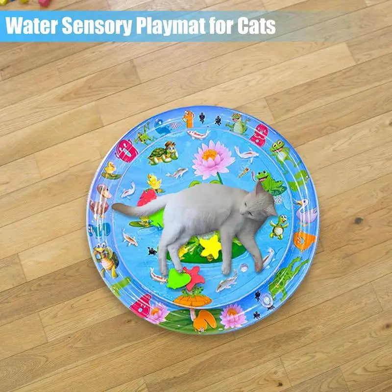 Water Play Mat For Cat Sensory Water Mat Water Sensory Play Mat Cat And Dog Pet Playmat Sea Ocean Theme Sensory Toy Pet Supplies