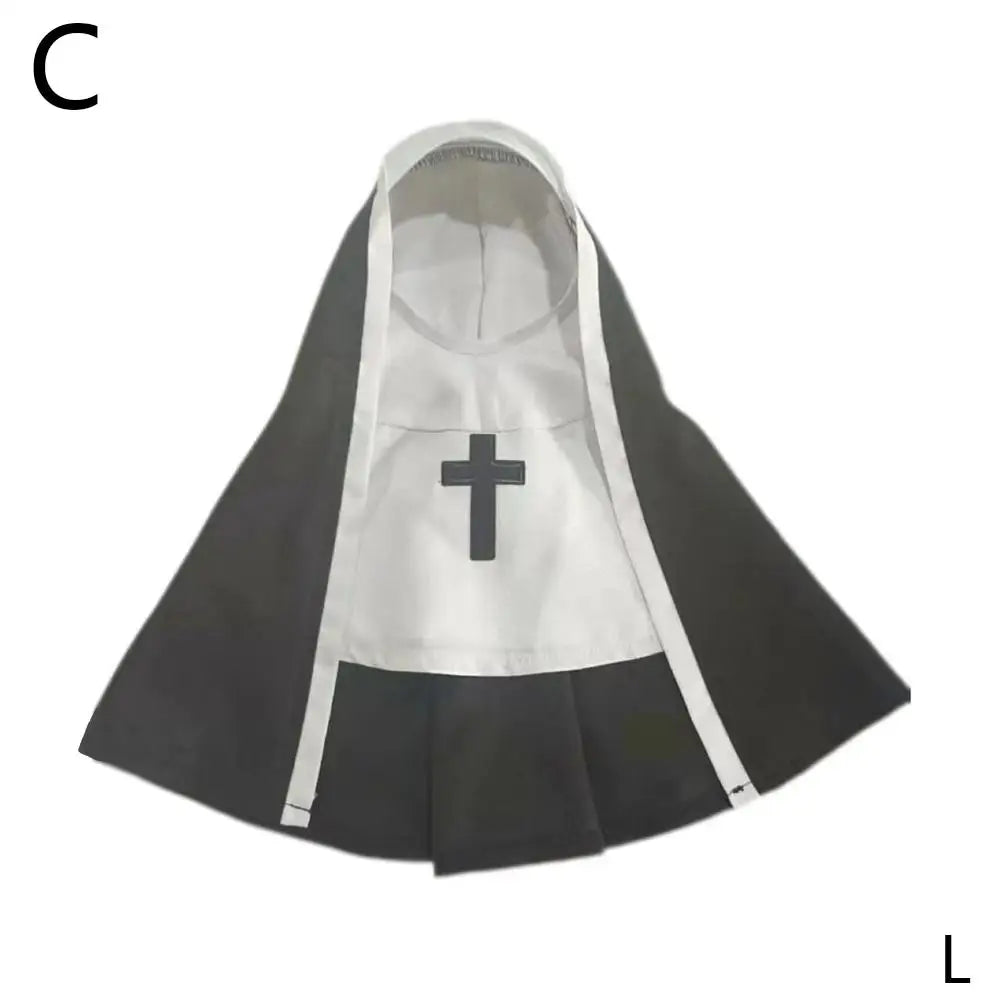 Pet Cat Halloween Costumes Nun Cloak For Small Pet Cosplay Dress Kawaii Pet Clothes Cat Kitten Puppy Funny Accessoties Gift F2A4