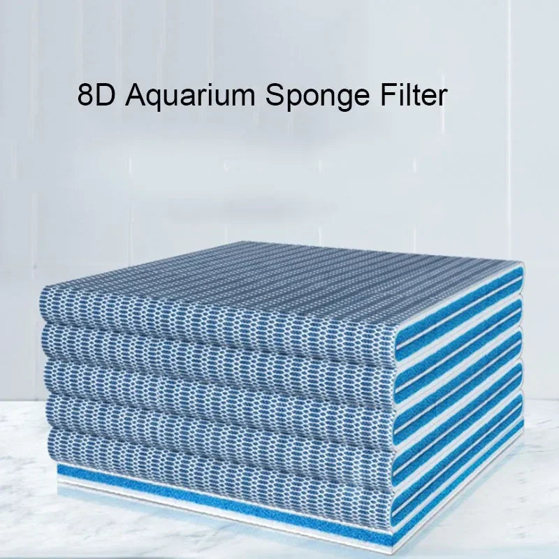 8D Aquarium Fish Tank Filter Sponge No Glue Foam Biochemical Cotton Aquarium Filtration Accessories 30x40x2cm High Quality