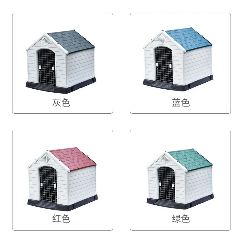 Stray kennel outdoor rainproof waterproof kennel pet dog shed large and small dog cage house type dog house outdoor