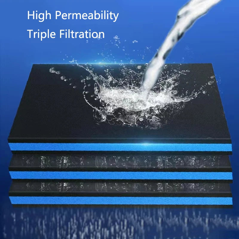 30cmx25cmx2cm Aquarium Activated Carbon Filtration Foam Bio.Sponge Fish Tank Biochemical Filter Sponge Pad Skimmer Sponges New
