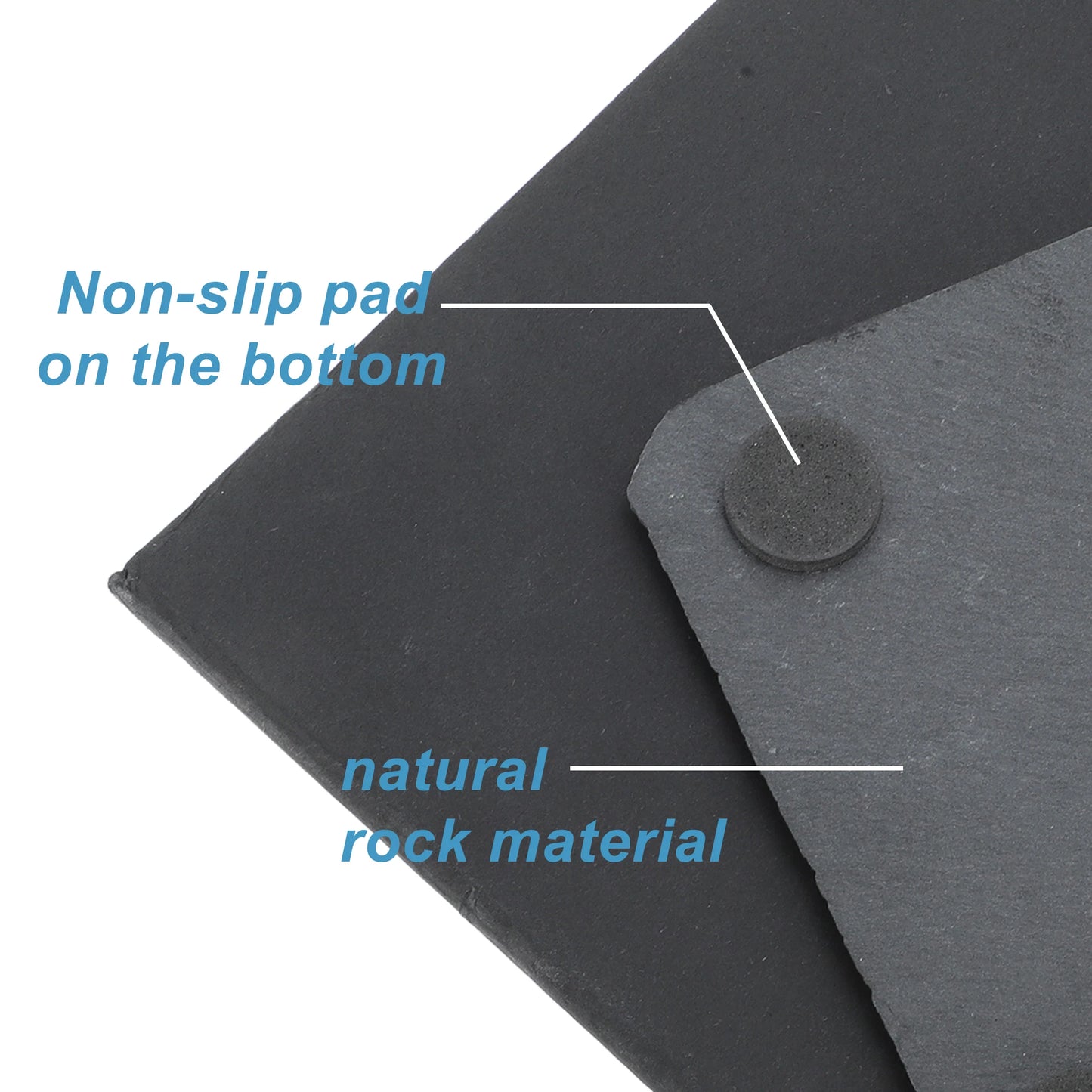 UXCELL Reptile Amphibians Basking Platform Square Habitat Slate Turtle Feeding Slate Gray Black Pet Habitat Décor