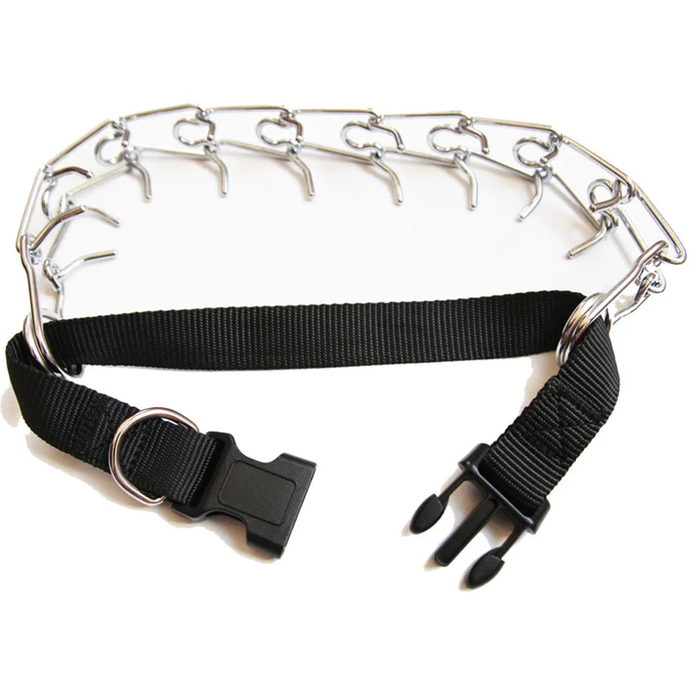 Dog Prong Pinch Collar Adjustable Quick Release Dog Training Collar with Rubber Tip for Small Medium Large Dogs Pet Dog Supplies