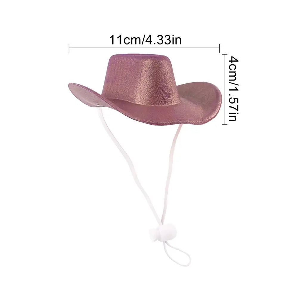 Pet Cowboy Hat Pet Hat Halloween Kitten Hat Shiny Cowboy Hats Small Cowboy Hat Dog Costume Cat Hat Cosplay Prop Western Cowboy