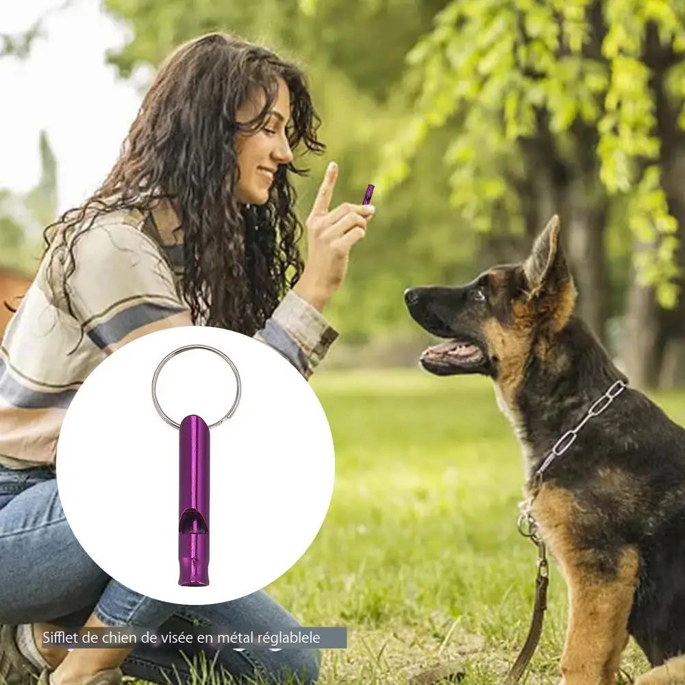 Ultrasonic Dog Whistle Adjustable Dog Recall Whistle Anti Barking Ultrasonic Tool Portable Dog Training Behavior Aids Stop Bark