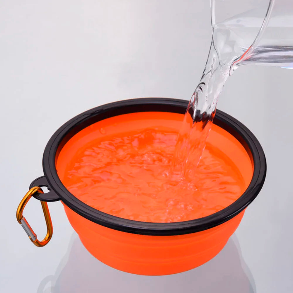 Collapsible Dog Bowls Portable Travel Dog Bowls Expandable for Cat Dog Water Bowl Food Feeding Dish Silicone Pet Bowl 350/1000ml