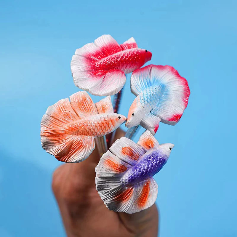 Aquarium Betta Training Wand Resin Playing Stick Active Healthy Betta Fish Equipment Resin Fish Decoration Fish Stick New