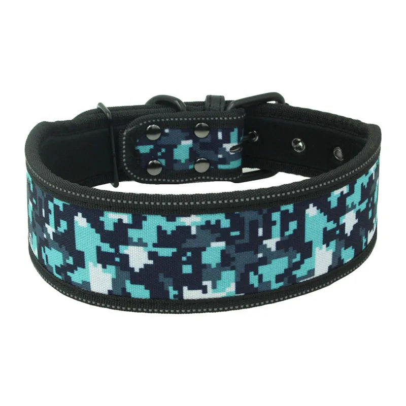 Reflective Puppy Big Dog Collar with Buckle Soft Padded Wide Adjustable Pet Collar for Medium Large Dogs Pitbull Leash Dog Chain