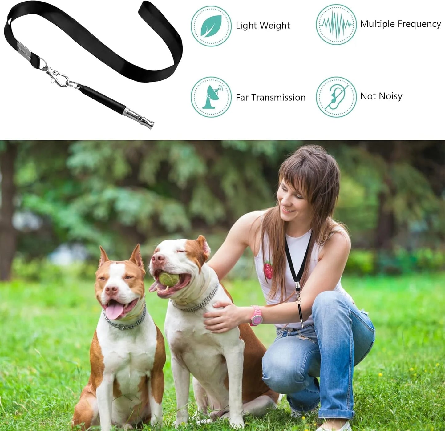 Dog Whistle to Stop Barking Neighbors Dog, Adjustable Ultrasonic Silent Dog Whistle, Professional Recall Dog Training Whistles