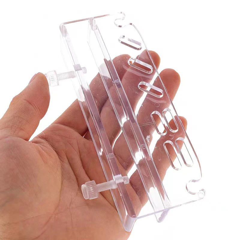 Transparent Acrylic Aquarium Bracket Holder for Scissor Tweezers Shovel Kit Water Tubes Fixed Clip Aquarium Maintenance Tools