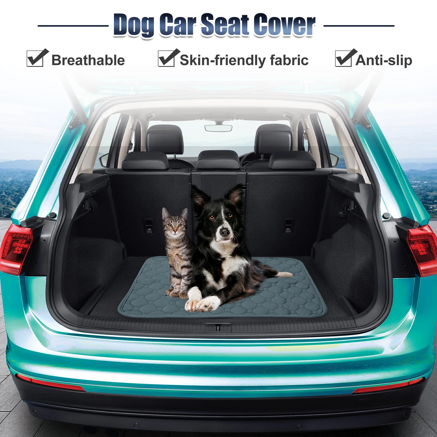 UXCELL 2 Pcs Universal Dog Car Seat Cover Cushion Waterproof Pet Travel SUV Truck Protection Dog Mats Car Safety Accessories