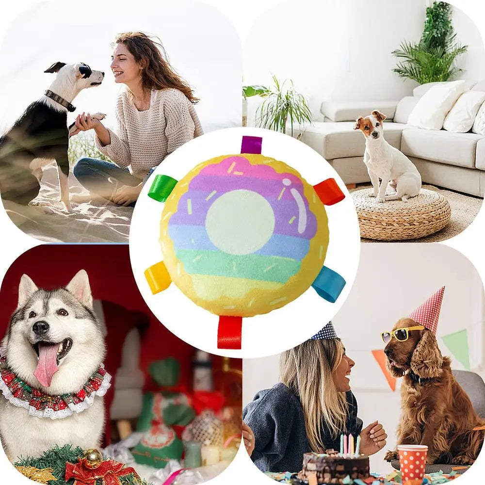 Squeaky Pet Toys Dog Plush Sound Chew Toys Bbiscuit Shape Animal Squeaky Dog Chewing Toy Plush Dog Toys Puppy Chewing Sound Toy