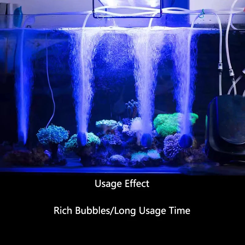 220~240V Silent Aquarium Oxygen Air Pump Fish Tank Adjustable Air Volume High Power Oxygenator Air Compressor Aerator 3/5/8/10W