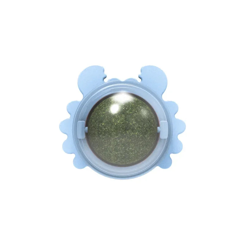 1PC Natural Cats Candy Snack Ball Rotatable Toy Catnip Pure Cat Molar Toothpaste Edible Bolus Teeth Cleaning Bite-resistant Toys