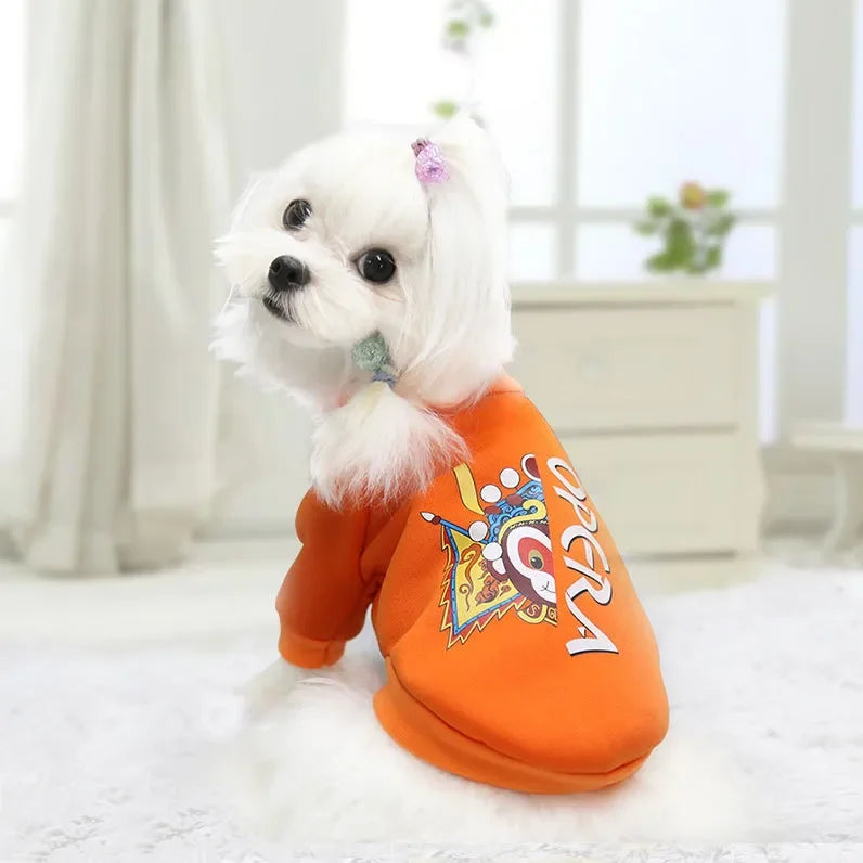 2023 New Dog Clothes Winter Warm Dog Clothes Christmas Tree Elk Dog Coat Puppy Clothing Hoodies For Small Dogs Yorkshire Outfit