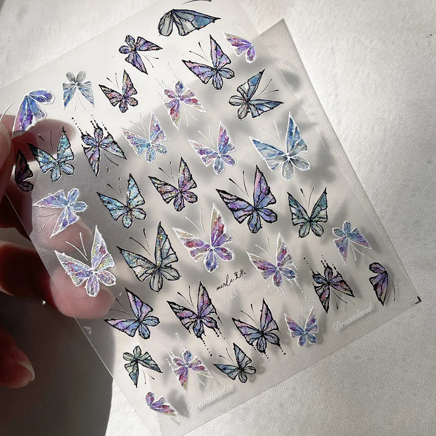 1pcs Cute Cat Claw 3D Jelly Relief Nail Stickers 3D Adhesive Stickers For Nails DIY Japanese Kawaii Slider Nail Art Decorations