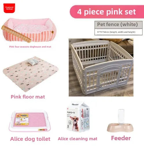 Pet Fence Easy To Assemble and Store Heightened with Free Gift Pet Protection Fence