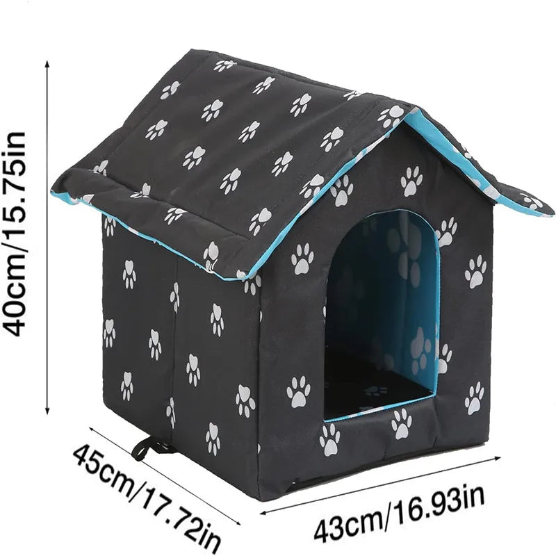 Waterproof Cat House for Outdoors Rainproof Dog House Cat House Villa Tent Collapsible Pet Shelter Foldable Pet House for Dogs