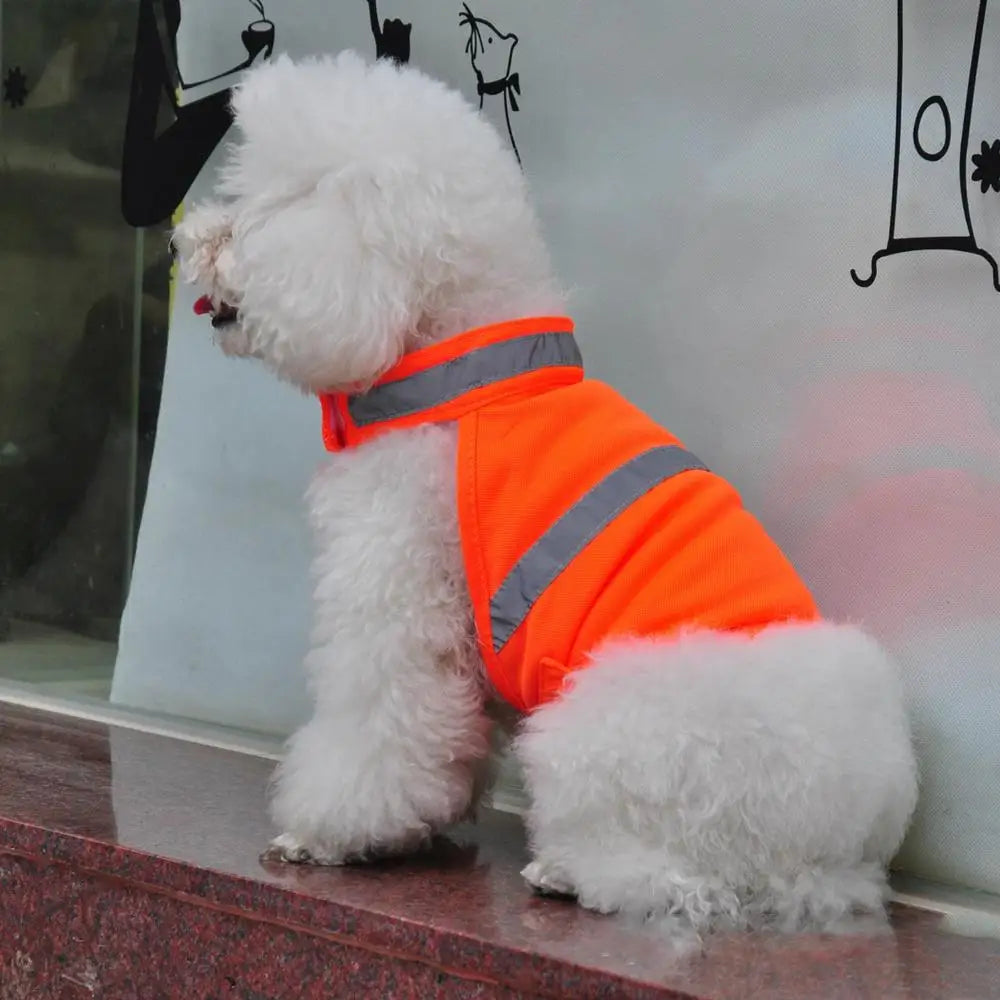 Dog Safety Vest Reflective Dog Vest Night Safety Fluorescent Dogs Clothes Safety Vest Outdoor Training Running Vest Pet Supplies
